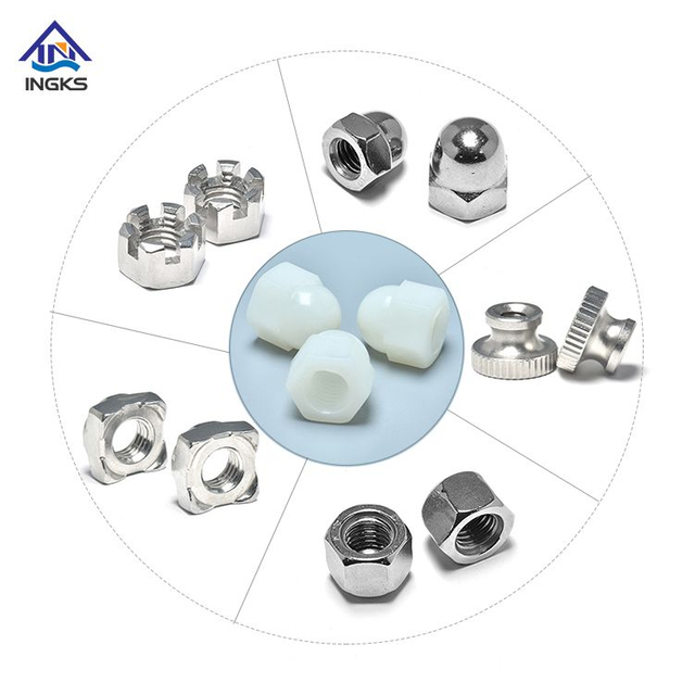 Nat Hex Kepala Persegi Logam Nylon Nat Kunci