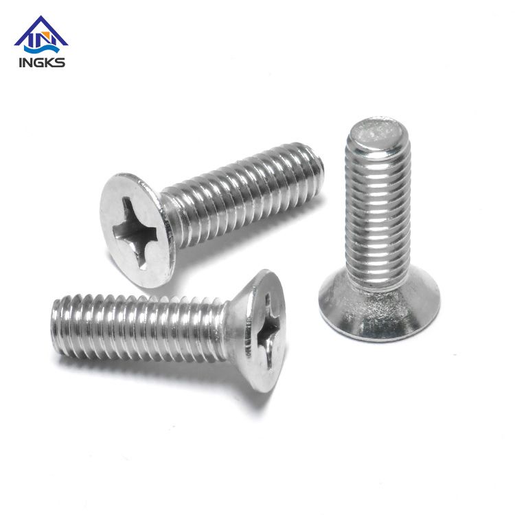 Skru Mesin Kepala Phillips CSK Keluli Tahan Karat