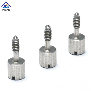 ដែកអ៊ីណុក 304 Slotted Thumb Knurled Cheese Head Screw