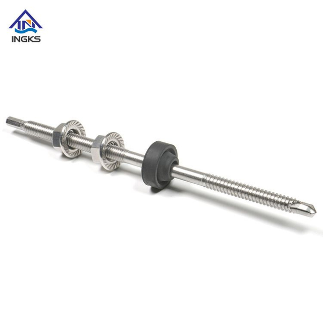 SUS 304 316 Solar Hanger Bolt Mga Accessory ng Solar Panel Para sa Pag-mount ng Double Threaded
