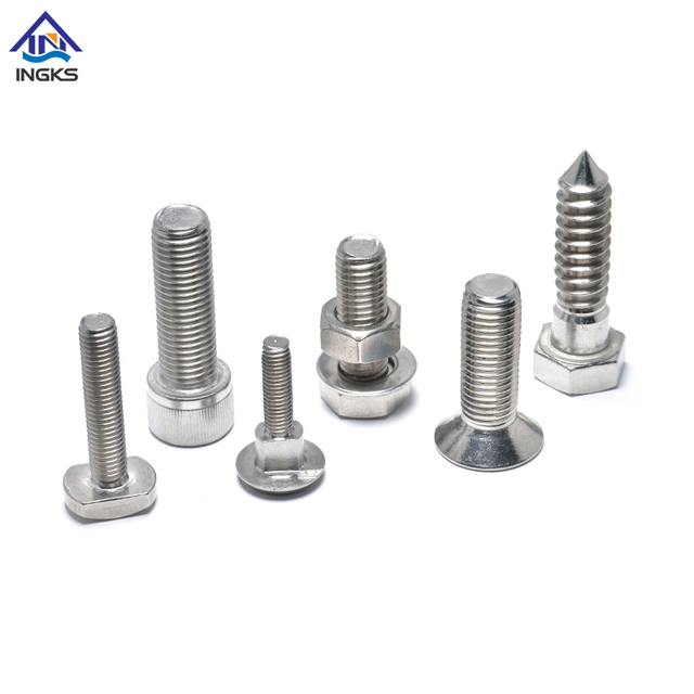 SS304 SS316 ሜትሪክ ኢንች መጠን ባለ ስድስት ጎን Flange ራስ ሙሉ ግማሽ ክር ስቱድ ቦልት
