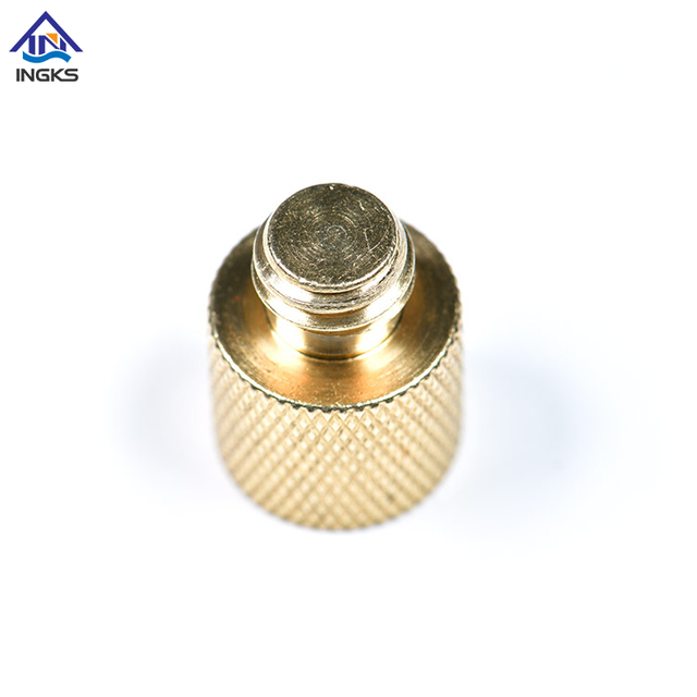 Brass Diamond Knurled Inert ለውዝ ከውጭ ከውስጥ ክር ጫፍ ጋር