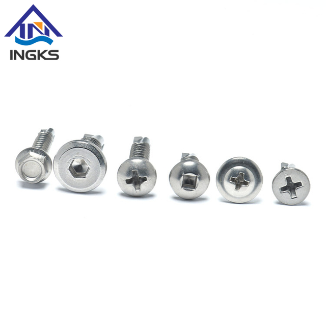 410 ដែកអ៊ីណុករឹង ដែកថែបកាបោន Galvanized #6-#14 វីសខួងដោយខ្លួនឯង។