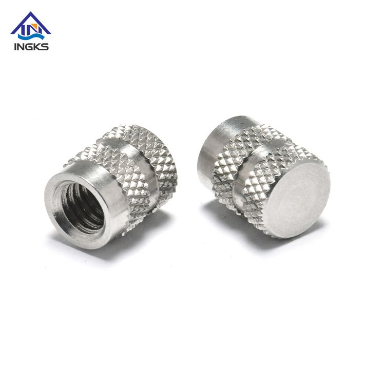 ສະແຕນເລດ double Diamond Knurled Insert Nuts