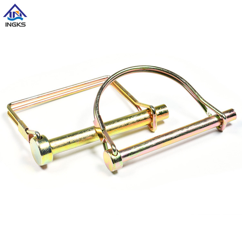 Steel D Type Round Lock Pin Zinc ສີເຫຼືອງ