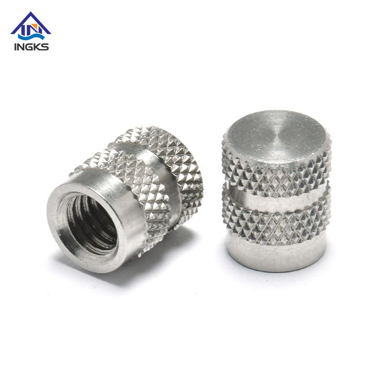 ສະແຕນເລດ double Diamond Knurled Insert Nuts