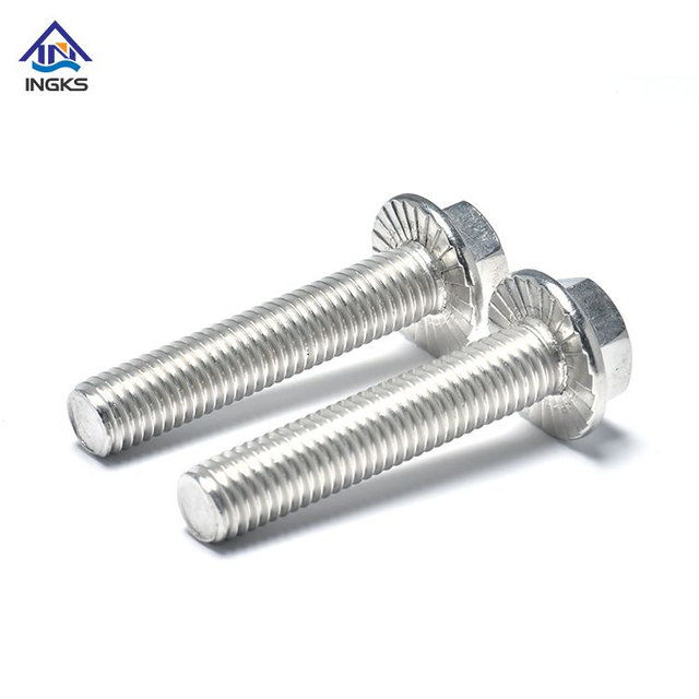 Th&eacute;p kh&ocirc;ng gỉ 304 316 DIN 6921 Đầu m&aacute;y giặt lục gi&aacute;c mặt b&iacute;ch Bolt 