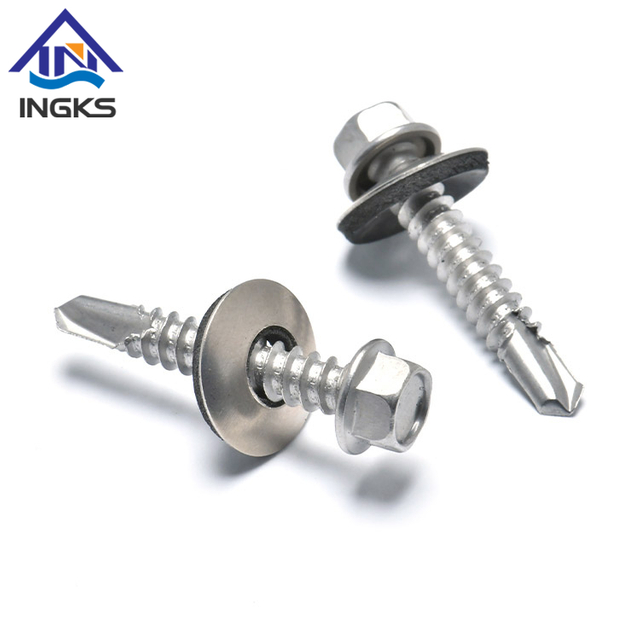 410 ដែកអ៊ីណុករឹង ដែកថែបកាបោន Galvanized #6-#14 វីសខួងដោយខ្លួនឯង។