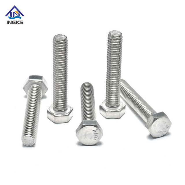 Hindi kinakalawang na asero 304 316 Full Thread Hex Head Bolt DIN933