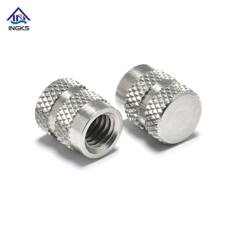 የማይዝግ ብረት ድርብ አልማዝ Knurled ለውዝ አስገባ