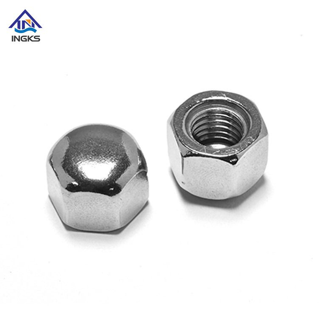 Hexagon Domed Cap Nuts DIN 1587 Stainless Steel 304/316 Plain Finish In Metric Thread M3-M36/IFI Thread #10-3/4'