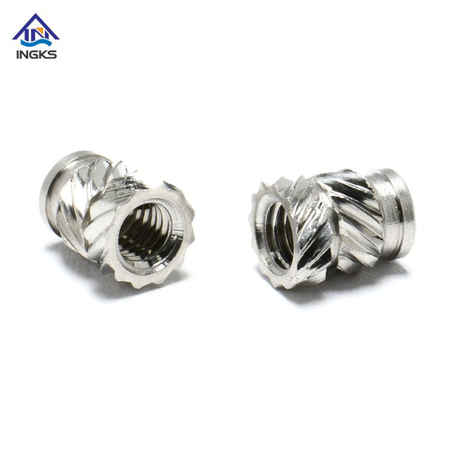 SS304/SS316 አይዝጌ ብረት ድርብ Twill Knurled ለውዝ አስገባ