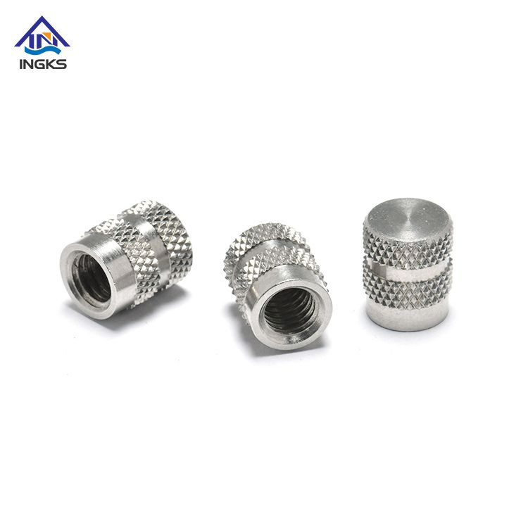 የማይዝግ ብረት ድርብ አልማዝ Knurled ለውዝ አስገባ