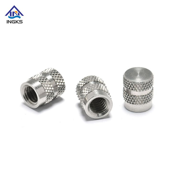 የማይዝግ ብረት ድርብ አልማዝ Knurled ለውዝ አስገባ