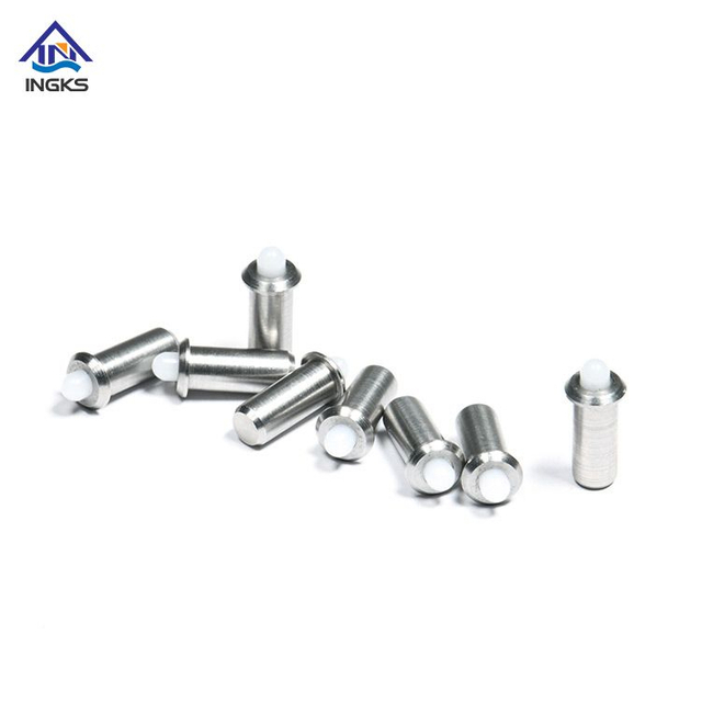 Unthreaded Bevelling Collared Spring Loaded Pin Plunger